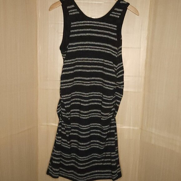 Liz Lange Womens Maternity Sleeveless Stretchy Striped Midi Dress XXL - Picture 2 of 5